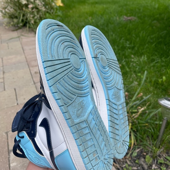 Nike Air Jordan 1 Retro High Blue Chill UNC Patent Leather - Picture 7 of 8